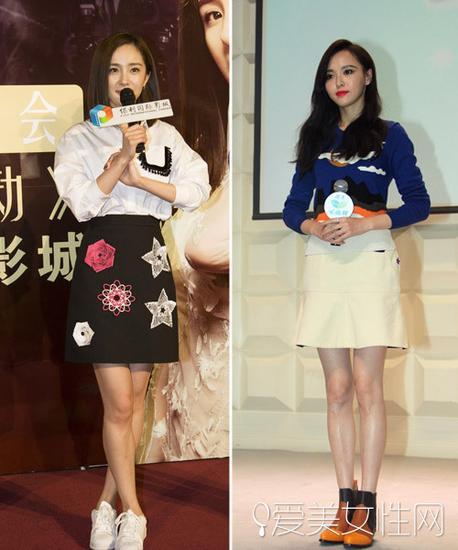 杨幂&唐嫣俩人都偏爱A字裙