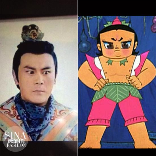 李解造型神似葫芦娃