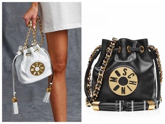 MOSCHINO Leather Bucket Bag ¥6063