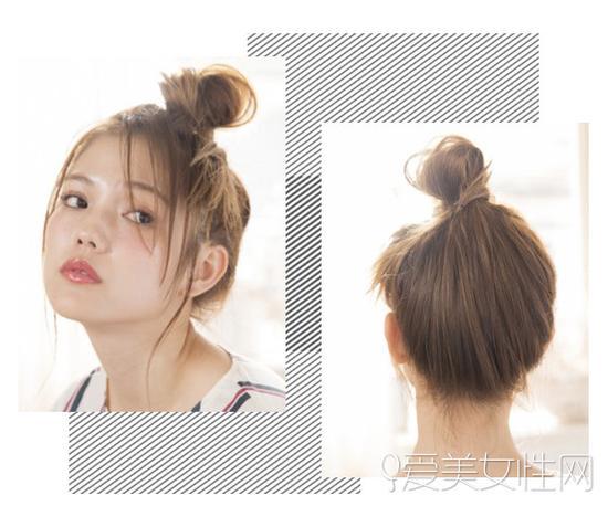 丸子头 前&后
