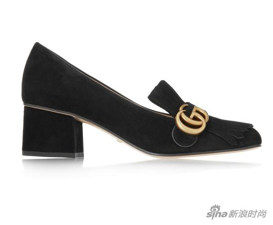 Gucci 流苏绒面革乐福鞋