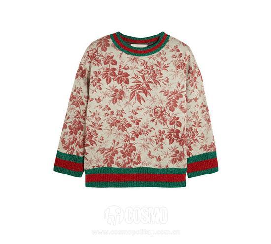 Gucci花卉印花莫代尔平纹针织卫衣 $ 1,484