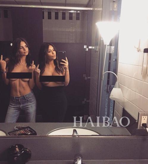 金·卡戴珊 (Kim Kardashian) 和艾米丽·拉塔科夫斯基 (Emily Ratajkowski)