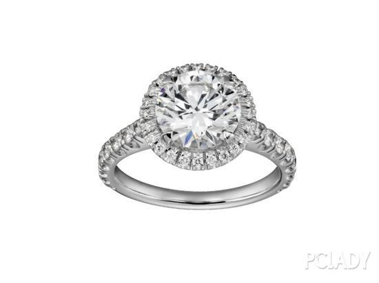 Cartier Destinee 订婚钻戒 950铂金 钻石