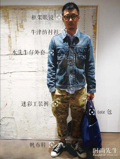 牛仔外套+衬衫