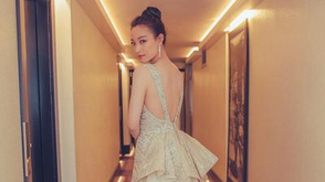 倪妮露背亮相戛纳