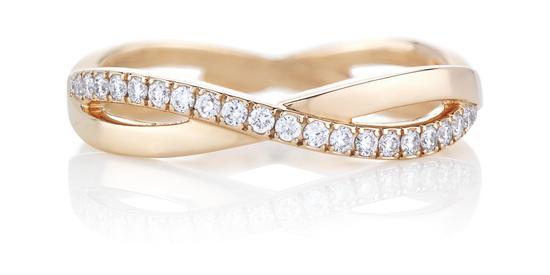 DE BEERS INFINITY玫瑰金钻石戒环¥22,500