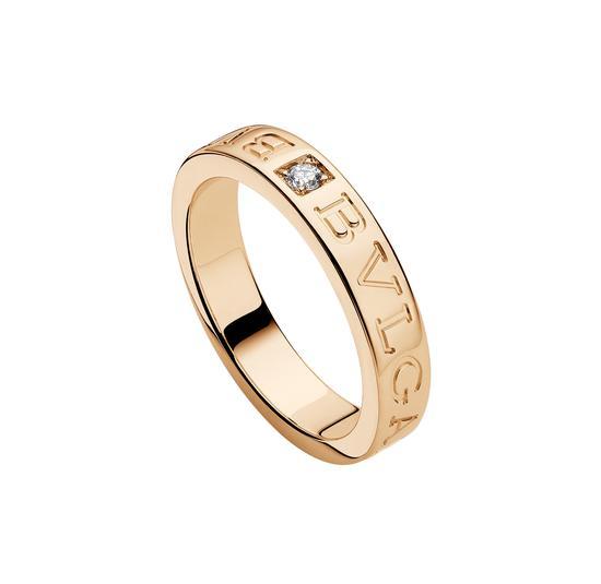 BVLGARI宝格丽Bridal系列BVLGARI-BVLGARI对戒,18K玫瑰金材质,镶嵌钻石