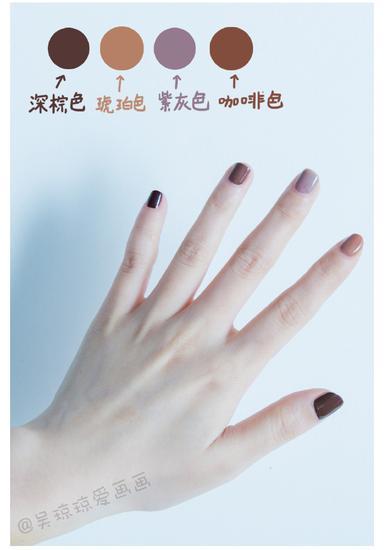优雅款配色指甲