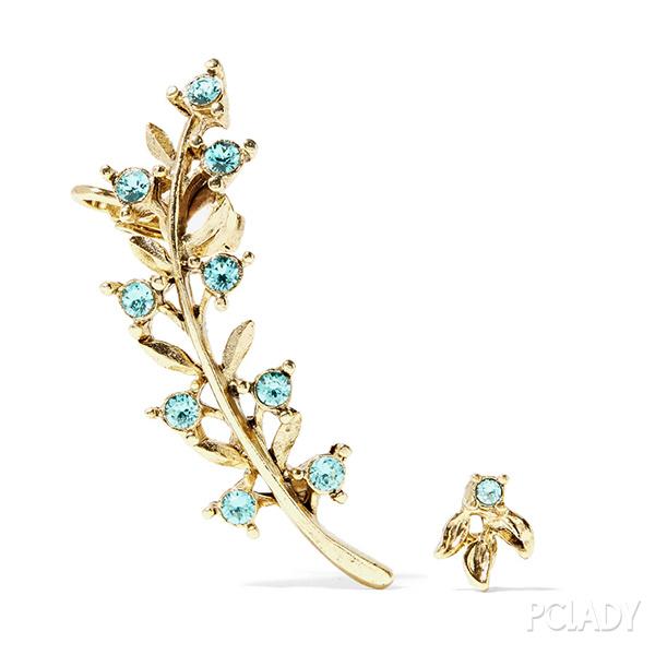 OSCAR DE LA RENTA 水晶镀金耳钉 $235