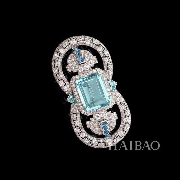 卡地亚 (Cartier) 海蓝宝石Aquamarine胸针