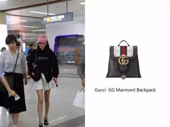 杨幂背Gucci双肩背