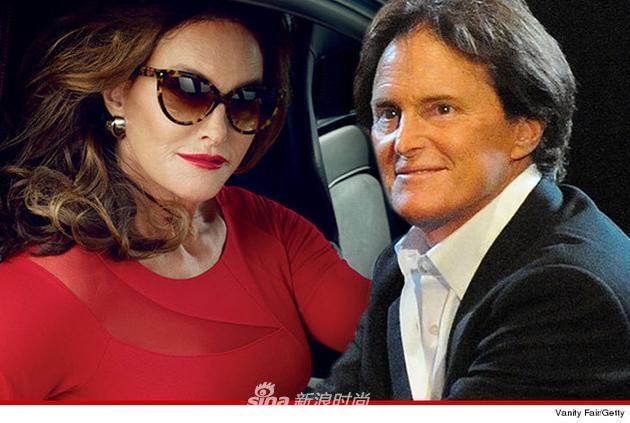 金·卡戴珊的继父Bruce Jenner(右)左侧图为其变性后改名叫Caitlyn Jenner