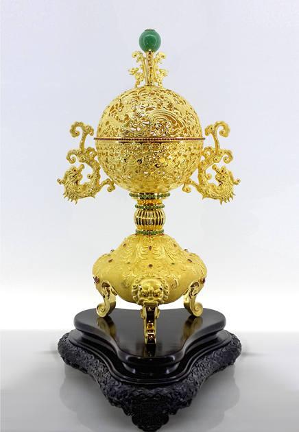 传统首饰展区——八宝熏香炉-老凤祥