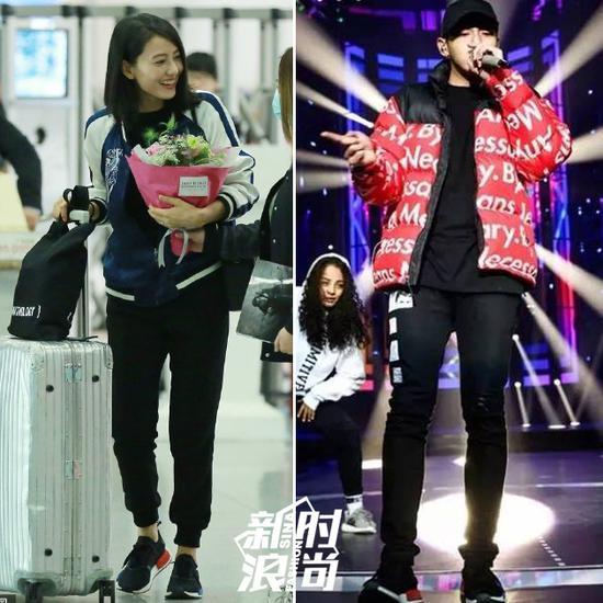 高圆圆,吴亦凡穿NMD运动鞋