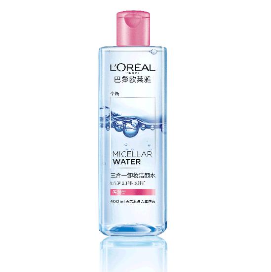 巴黎欧莱雅三合一卸妆洁颜水-倍润型-400ml