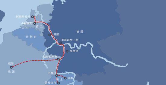 维京欧洲莱茵河游轮路线图