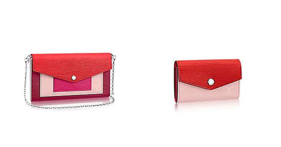 Louis Vuitton Chain 钱夹 (左) Louis Vuitton Sarah Multicartes 钱夹(右)