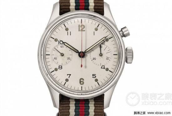 百年灵加拿大空军计时码表,产于1973年,估价3,000-6,000瑞郎,成交价4,000瑞郎