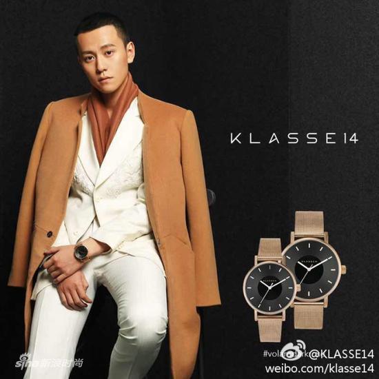 意大利创意腕表品牌KLASSE14 邀请秦俊杰成为品牌首位在中国区的代言人及联合设计师,发布Volare全新系列Dark Rose腕表