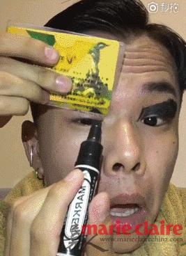 卡片来助攻画眼影