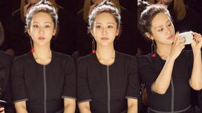 杨紫休闲裙装看秀