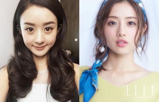 左:赵丽颖,右:石原里美