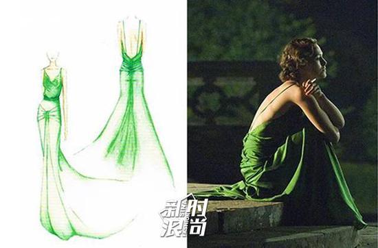 《赎罪》中经典的绿色露背吊带裙