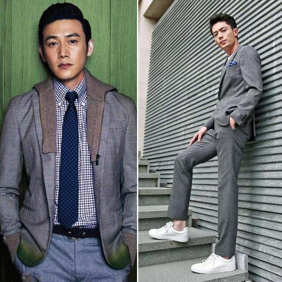 陆毅,霍建华示范休闲西服穿搭