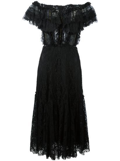 Dolce & Gabbana 露肩蕾丝连衣裙 约¥36187