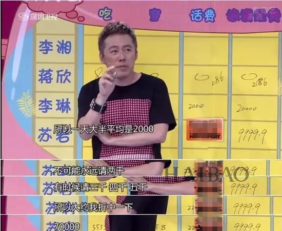 张宇给李湘算了一笔账
