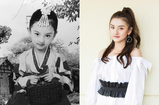 宋祖儿复制粘贴从小美到大(图片来源:@宋祖儿lareina粉丝后援会 )
