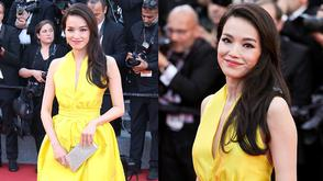 舒淇鹅黄色礼服亮眼