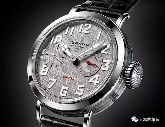真力时Type 20 Hommage à Louis Blériot 陨石面腕表