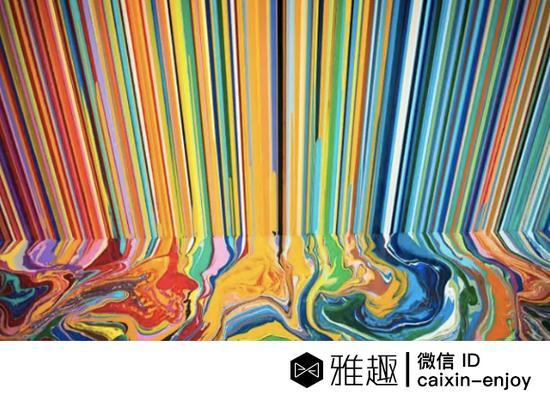 伊安·达文波《彩色的贾尔迪尼》(Ian Davenport《Giardini Colourfull》,图片来源于Telegraph)