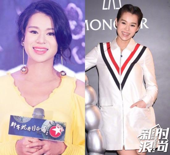 胡杏儿产前(左)产后对比