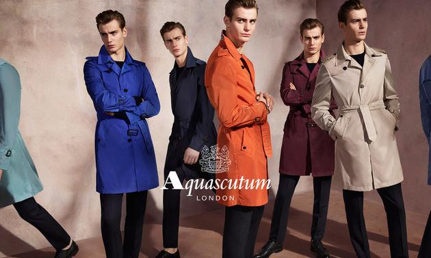 在英国与 BURBERRY 齐名的品牌 Aquascutum 早先被山东如意收入囊中 (图片来源:Fashionisto)
