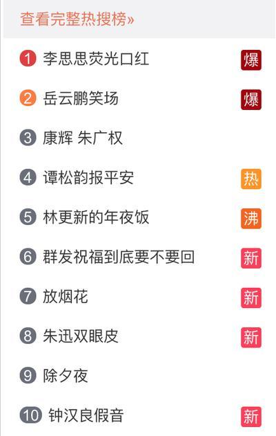 图片来源:微博热搜榜单