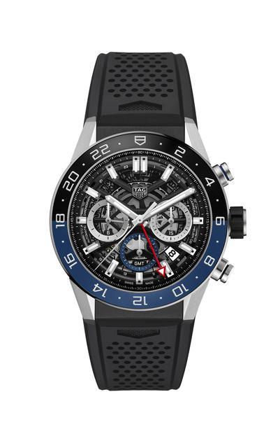 TAG Heuer泰格豪雅Carrera(卡莱拉系列)GMT计时码表-橡胶表带款