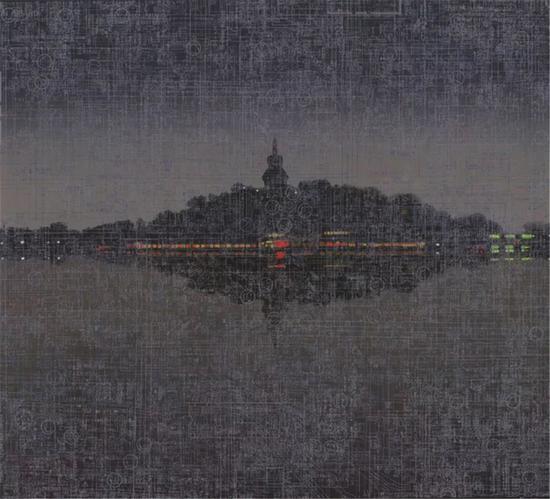 文中言 清华大学美术学院绘画系副教授、副系主任,北海2010.7.13 62cmx56.5cm 纸上丝网版画 2011