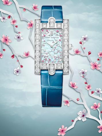 海瑞温斯顿第五大道Avenue Classic系列Cherry Blossom腕表