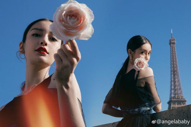 Angelababy巴黎时装周的妆容