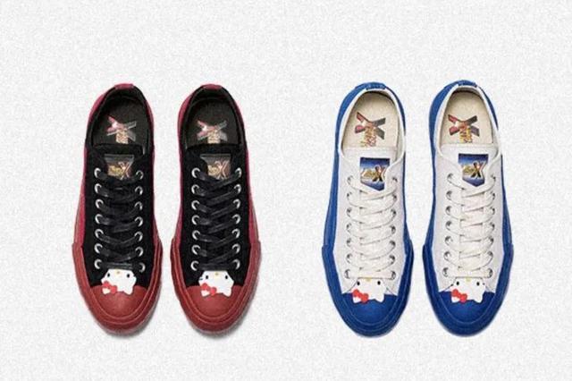 MatnutxHelloKitty 蓝色、红色全皮板鞋 售价:455元