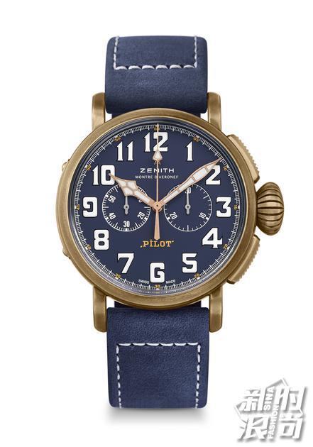 真力时Pilot飞行员系列 TYPE 20特别版青铜计时码表,45MM