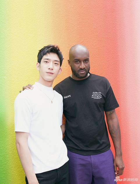 井柏然与路易威登男装艺术总监Virgil Abloh