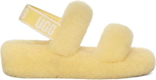 UGG®香蕉黄欧耶毛茸拖鞋