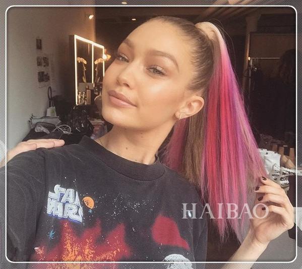 吉吉·哈迪德 (Gigi Hadid) 粉色头发造型