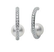 MIKIMOTO 18K白金日本Akoya珍珠耳环配钻石 RMB 42,700 (PE01685PU 珍珠直径约: 7.75mm ; 钻石总重约0.23+0.23ct)