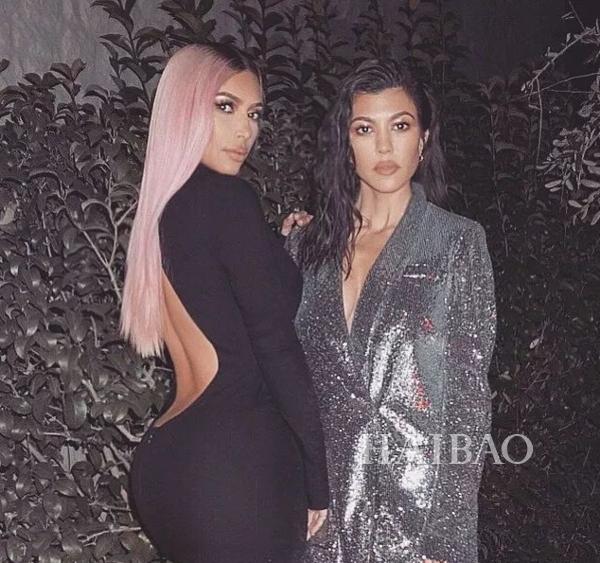 金·卡戴珊 (Kim Kardashian) 粉色头发造型