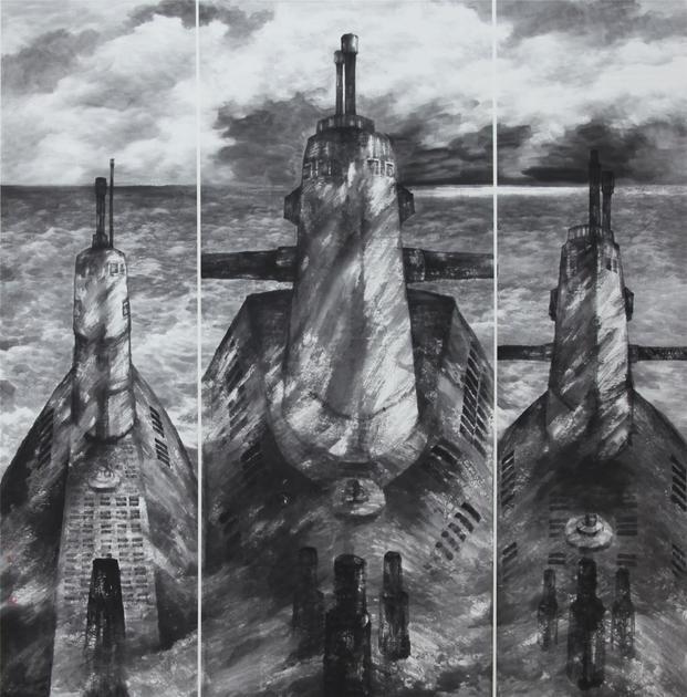 《历程—潜艇》(合作)200×200cm 2016年